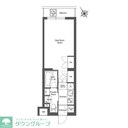 コンフォリア不動前の物件間取画像
